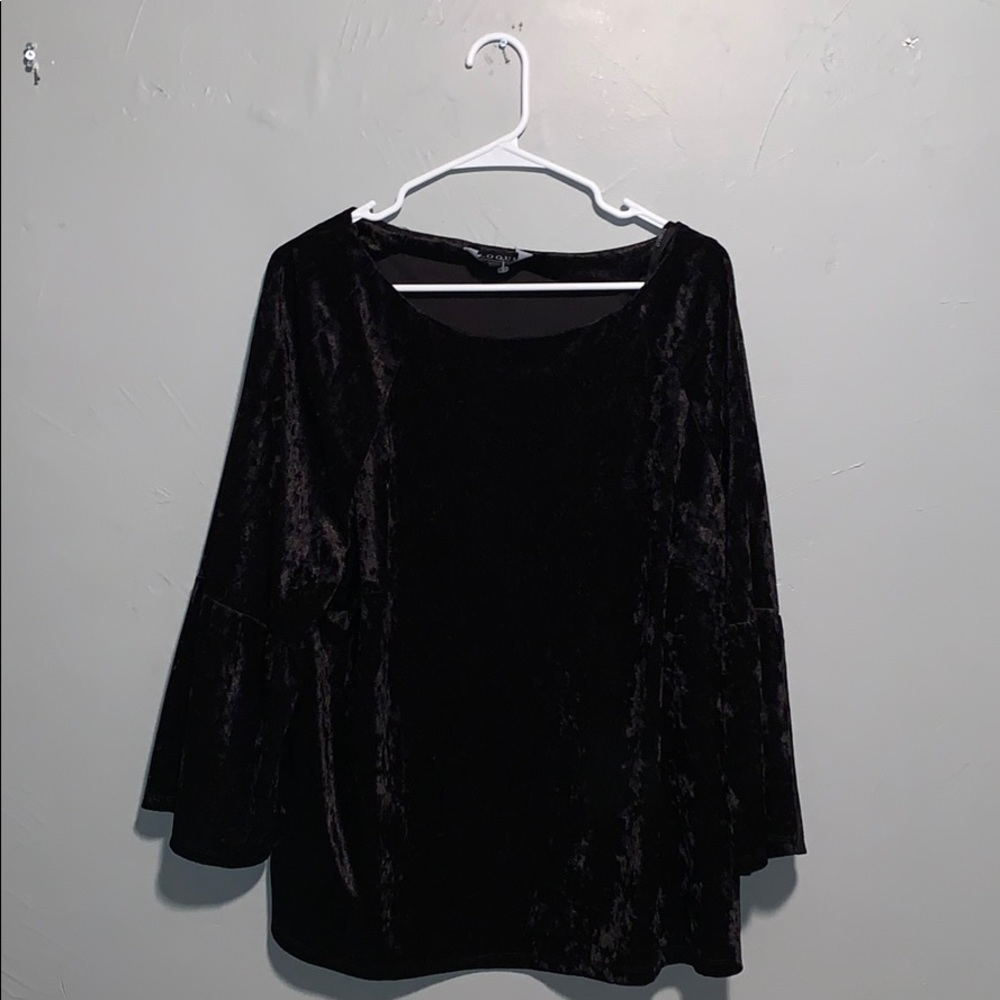 black velvet top